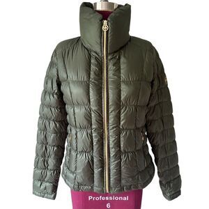 Michael Kors Packable Down Jacket size S Green Puffer
